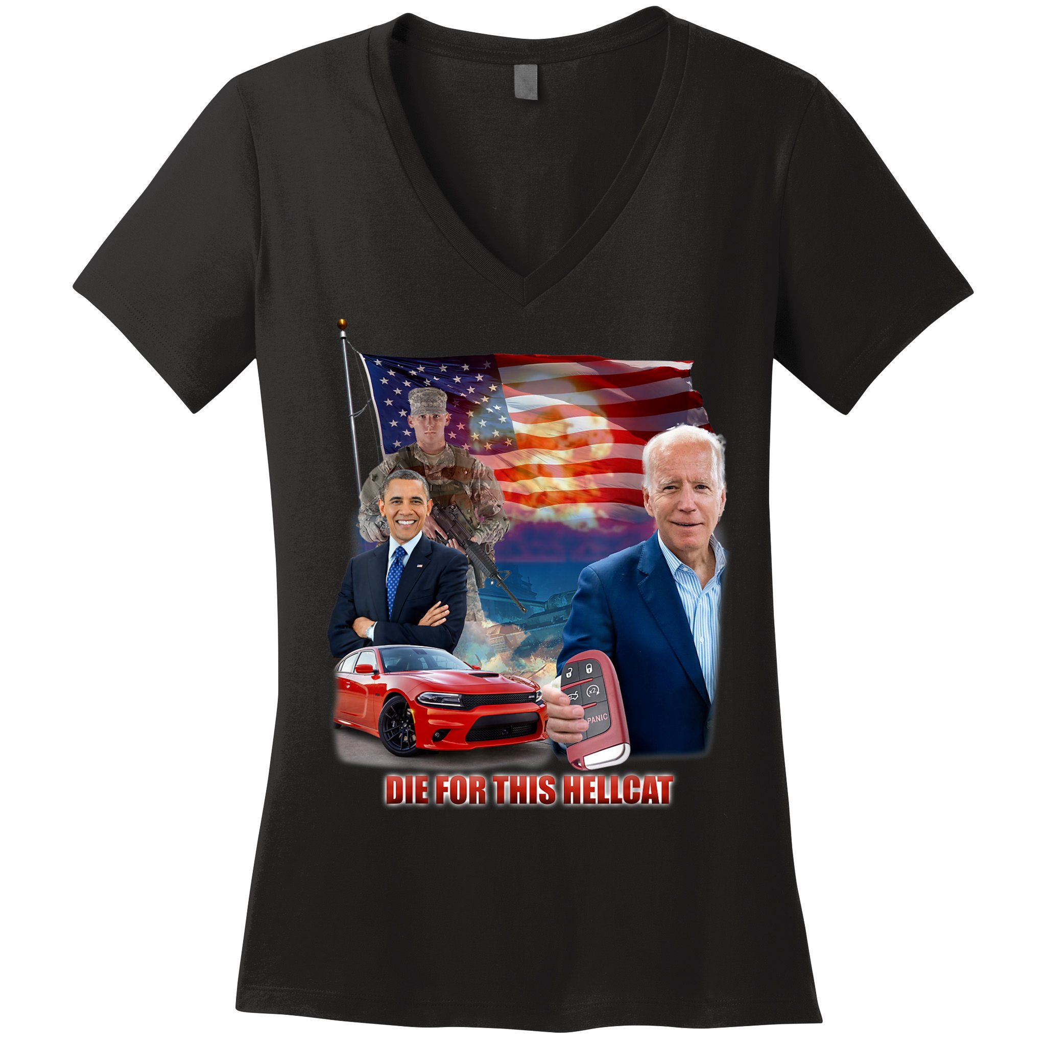 Die For This Hellcat Biden Women's V-Neck T-Shirt