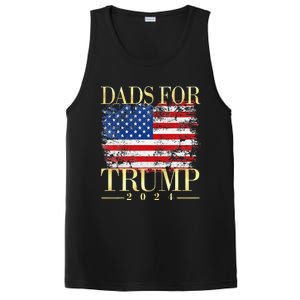 Dads For Trump 2024 Fathers Day Gift Pro Donald Trump Usa PosiCharge Competitor Tank