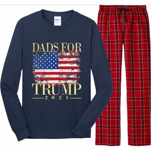 Dads For Trump 2024 Fathers Day Gift Pro Donald Trump Usa Long Sleeve Pajama Set