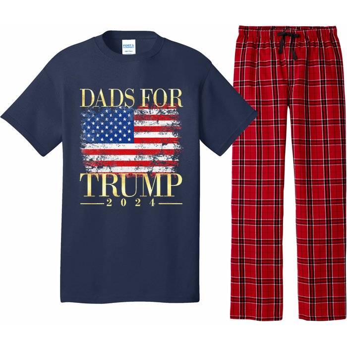 Dads For Trump 2024 Fathers Day Gift Pro Donald Trump Usa Pajama Set