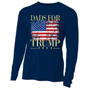 Dads For Trump 2024 Fathers Day Gift Pro Donald Trump Usa Cooling Performance Long Sleeve Crew