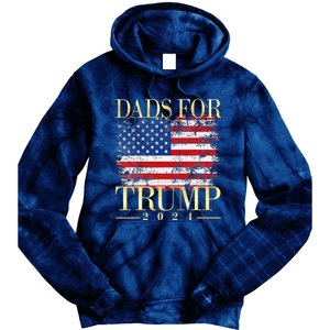 Dads For Trump 2024 Fathers Day Gift Pro Donald Trump Usa Tie Dye Hoodie