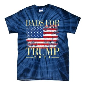 Dads For Trump 2024 Fathers Day Gift Pro Donald Trump Usa Tie-Dye T-Shirt