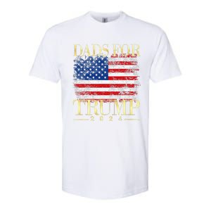 Dads For Trump 2024 Fathers Day Gift Pro Donald Trump Usa Softstyle CVC T-Shirt