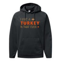 Dad Funny Turkey Thanksgiving Pregnancy Announcement Performance Fleece Hoodie