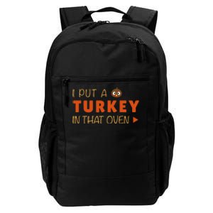 Dad Funny Turkey Thanksgiving Pregnancy Announcement Daily Commute Backpack