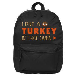 Dad Funny Turkey Thanksgiving Pregnancy Announcement 16 in Basic Backpack