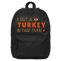 Dad Funny Turkey Thanksgiving Pregnancy Announcement 16 in Basic Backpack