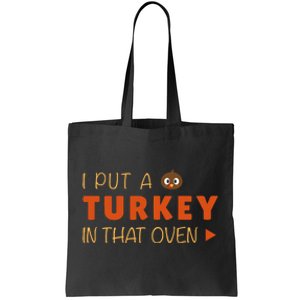 Dad Funny Turkey Thanksgiving Pregnancy Announcement Tote Bag