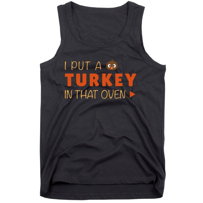 Dad Funny Turkey Thanksgiving Pregnancy Announcement Tank Top