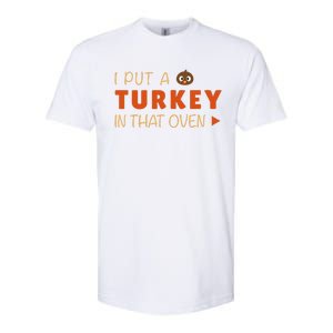 Dad Funny Turkey Thanksgiving Pregnancy Announcement Softstyle CVC T-Shirt