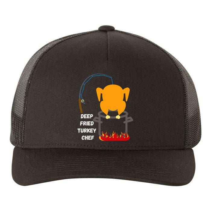 Deep Fried Turkey Chef! Funny Thanksgiving Meal! Funny Fun Yupoong Adult 5-Panel Trucker Hat