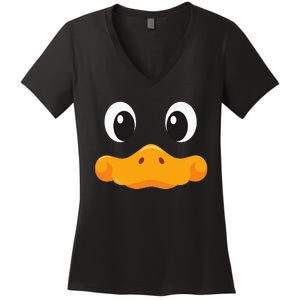 Duck Face T Halloween Costume Birthday Idea Cute Funny Women's V-Neck T-Shirt