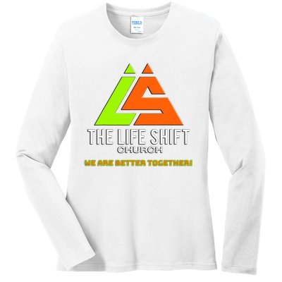 Design For The Life Shift Church Church Logo Design 2 Ladies Long Sleeve Shirt