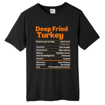 Deep Fried Turkey Shirt Thanksgiving Nutrition Facts Tee Tall Fusion ChromaSoft Performance T-Shirt