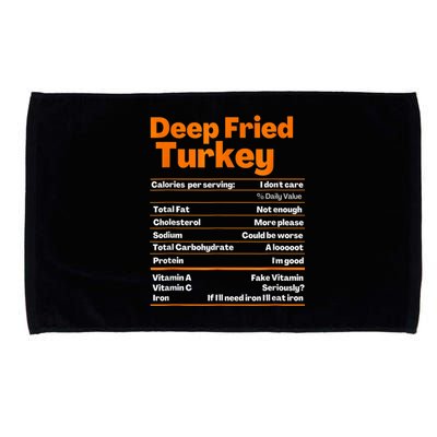 Deep Fried Turkey Shirt Thanksgiving Nutrition Facts Tee Microfiber Hand Towel