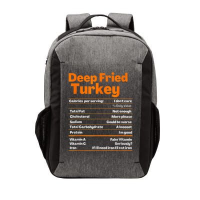 Deep Fried Turkey Shirt Thanksgiving Nutrition Facts Tee Vector Backpack