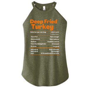 Deep Fried Turkey Shirt Thanksgiving Nutrition Facts Tee Women's Perfect Tri Rocker Tank