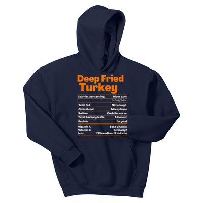 Deep Fried Turkey Shirt Thanksgiving Nutrition Facts Tee Kids Hoodie