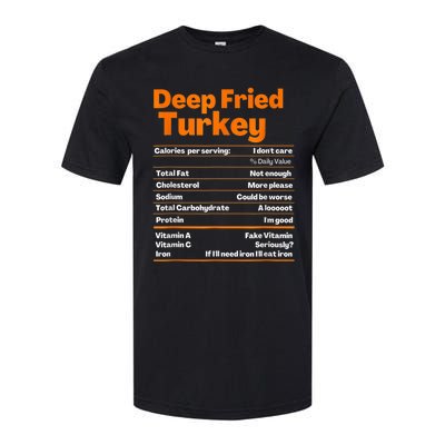 Deep Fried Turkey Shirt Thanksgiving Nutrition Facts Tee Softstyle CVC T-Shirt