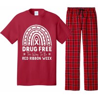 Drug Free The Way To Be Red Ribbon Week Awareness Rainbow Pajama Set