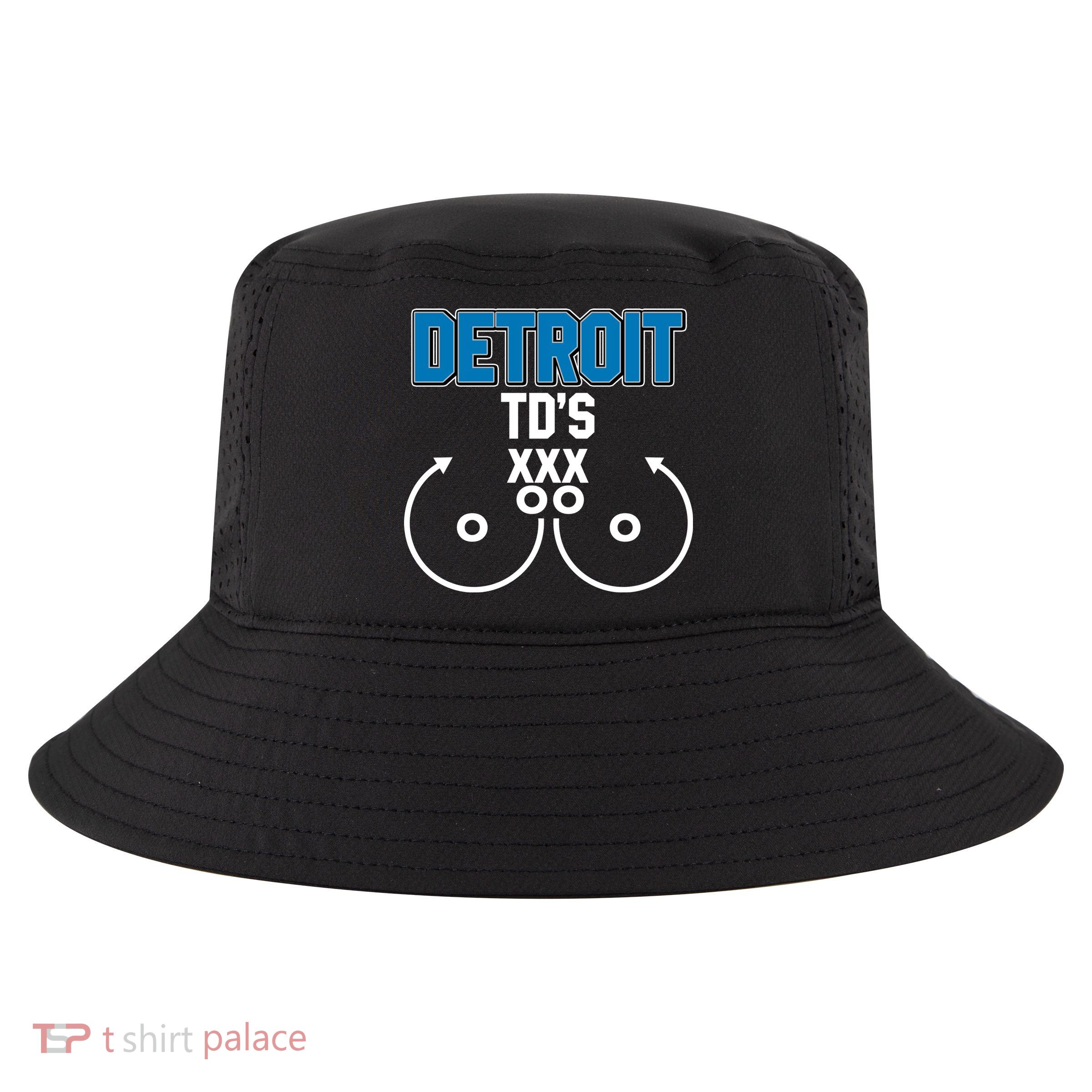 Detroit Football TD's Touchdowns Cool Comfort Performance Bucket Hat