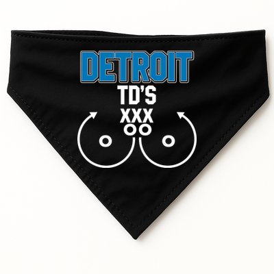 Detroit Football TD's Touchdowns USA-Made Doggie Bandana