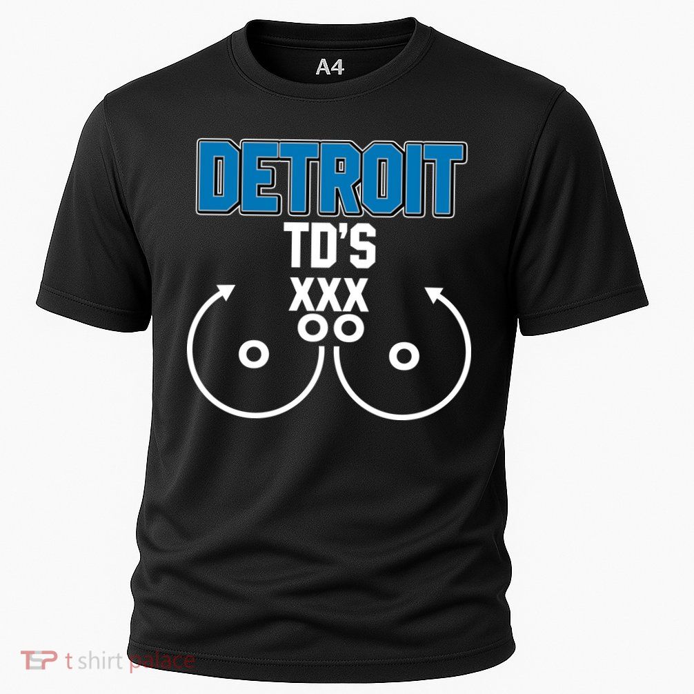 Detroit Football TD's Touchdowns Cooling Performance Crew T-Shirt