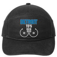 Detroit Football TD's Touchdowns 7-Panel Snapback Hat