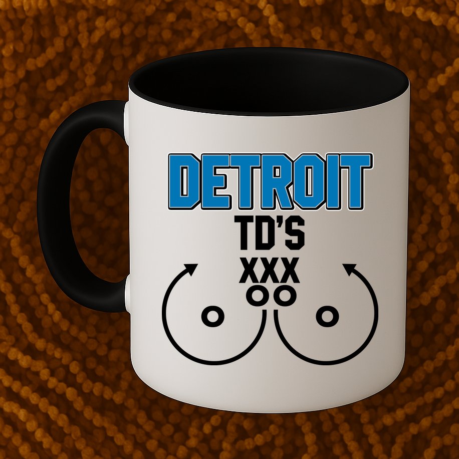 Detroit Football TD's Touchdowns Mug