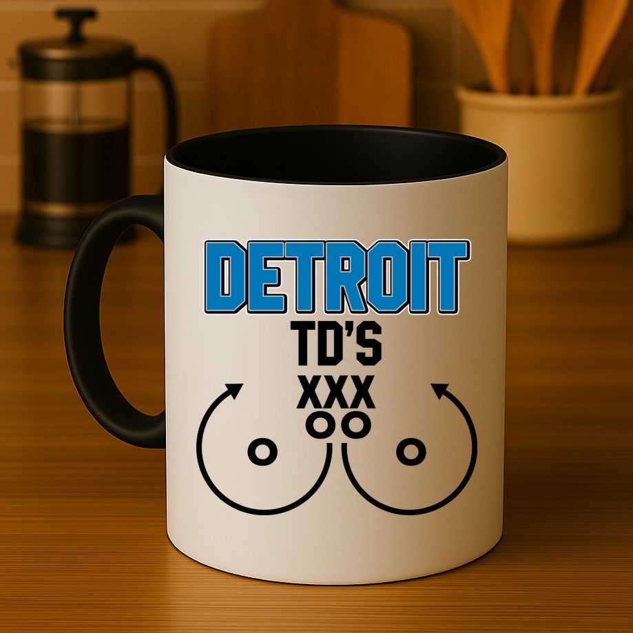Detroit Football TD's Touchdowns Mug