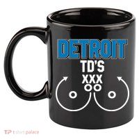 Detroit Football TD's Touchdowns 11oz C Handle Ceramic Mug
