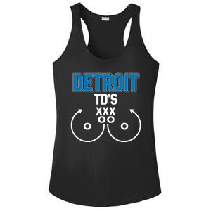 Detroit Football TD's Touchdowns Ladies PosiCharge Competitor Racerback Tank