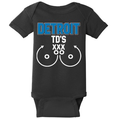 Detroit Football TD's Touchdowns Baby Bodysuit