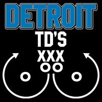 Detroit Football TD's Touchdowns Cropped Pullover Crew