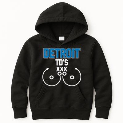 Detroit Football TD's Touchdowns Kids Hoodie