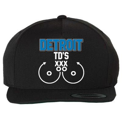 Detroit Football TD's Touchdowns Wool Snapback Cap