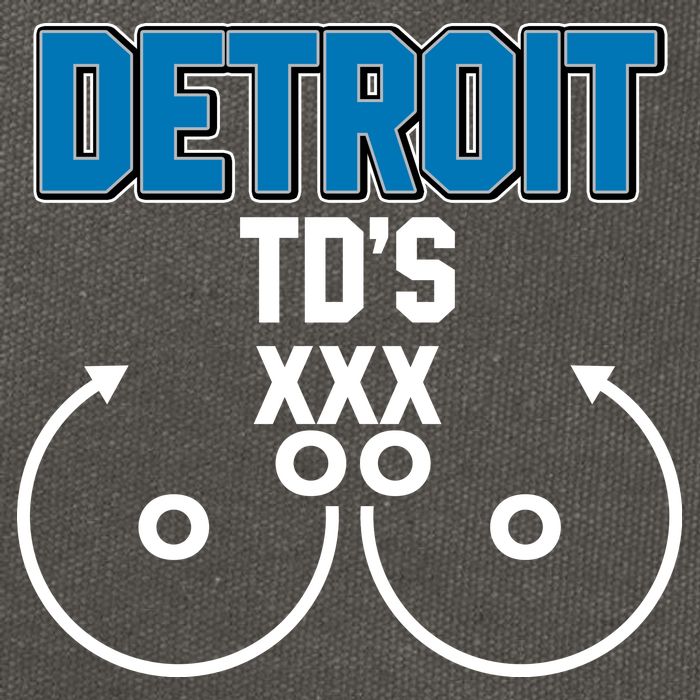 Detroit Football TD's Touchdowns Cotton Canvas Backpack