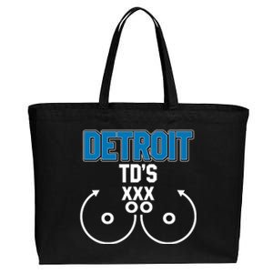 Detroit Football TD's Touchdowns Cotton Canvas Jumbo Tote