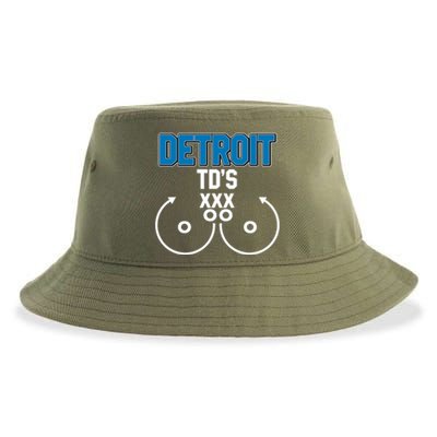 Detroit Football TD's Touchdowns Sustainable Bucket Hat