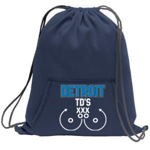 Detroit Football TD's Touchdowns Sweatshirt Cinch Pack Bag