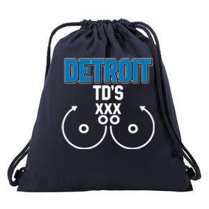 Detroit Football TD's Touchdowns Drawstring Bag