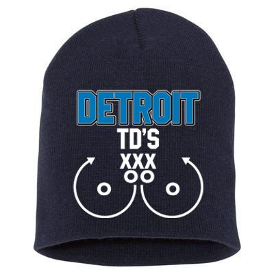 Detroit Football TD's Touchdowns Short Acrylic Beanie