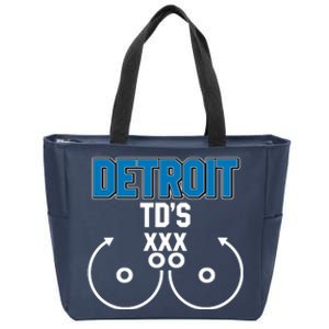 Detroit Football TD's Touchdowns Zip Tote Bag