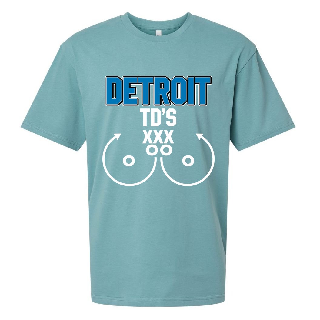 Detroit Football TD's Touchdowns Sueded Cloud Jersey T-Shirt
