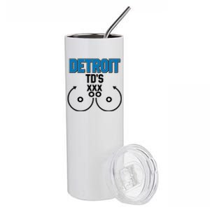 Detroit Football TD's Touchdowns Stainless Steel Tumbler