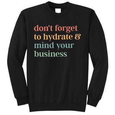 DonT Forget To Hydrate And Mind Your Business Sweatshirt