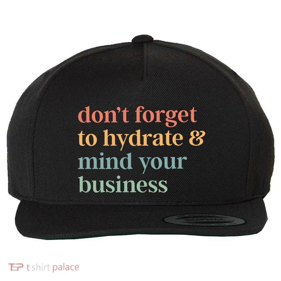 DonT Forget To Hydrate And Mind Your Business Wool Snapback Cap