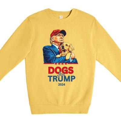 Dogs For Trump 2024 Trump Premium Crewneck Sweatshirt