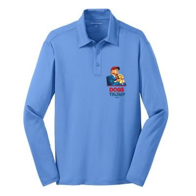 Dogs For Trump 2024 Trump Silk Touch Performance Long Sleeve Polo